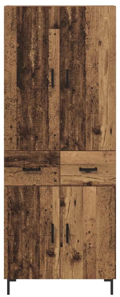 vidaXL Highboard Παλιό Ξύλο 69,5 x 34 x 180 εκ. Επεξεργασμένο ξύλο