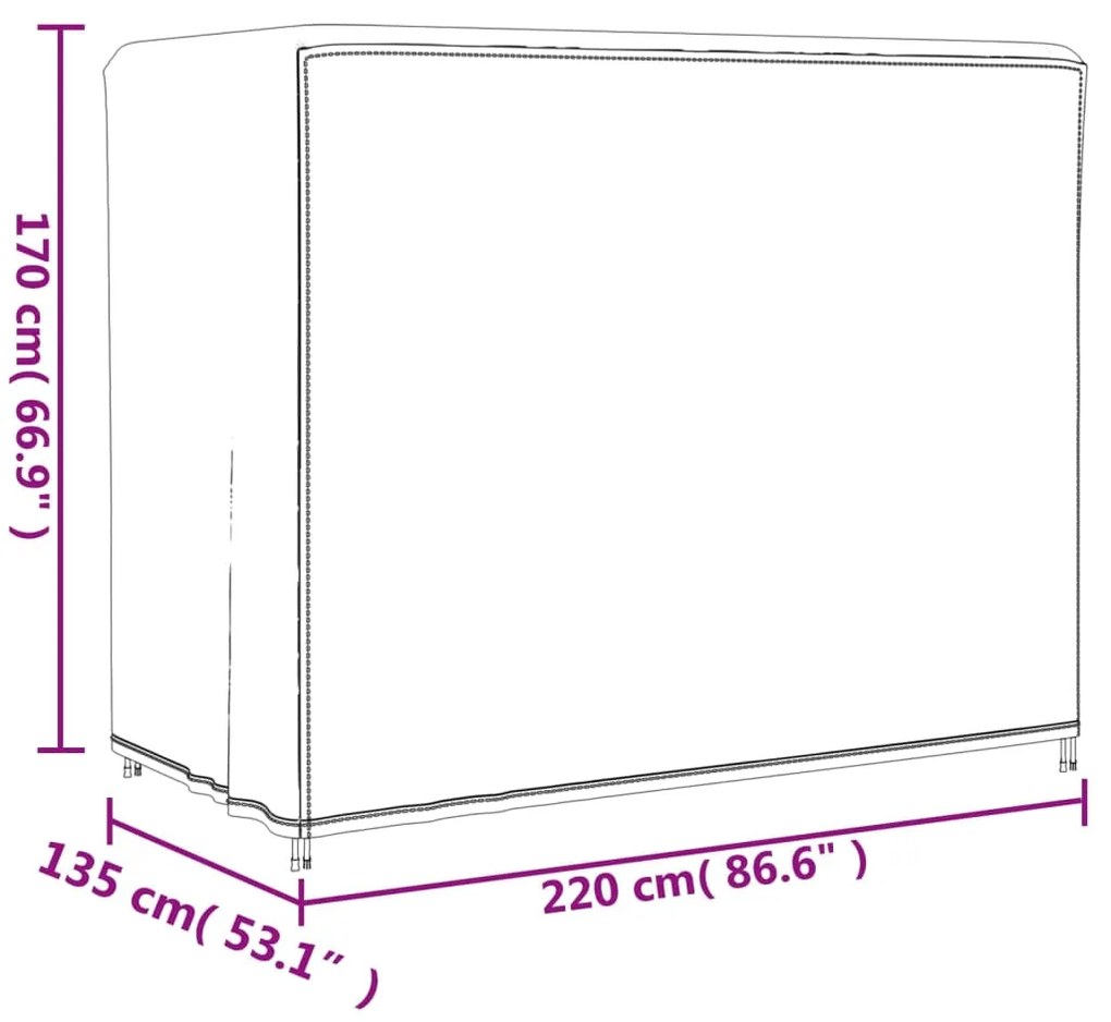 ΚΑΛΥΜΜΑΤΑ ΚΟΥΝΙΑΣ ΚΗΠΟΥ 2ΤΕΜ. 220X135X170 ΕΚ 420D ΎΦΑΣΜΑ OXFORD 3203385