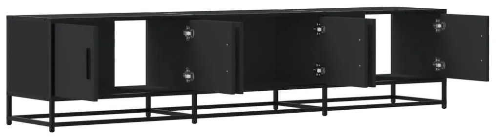 vidaXL Έπιπλο Τηλεόρασης Μαύρο 180x35x41 εκ. Επεξεργασμένο Ξύλο