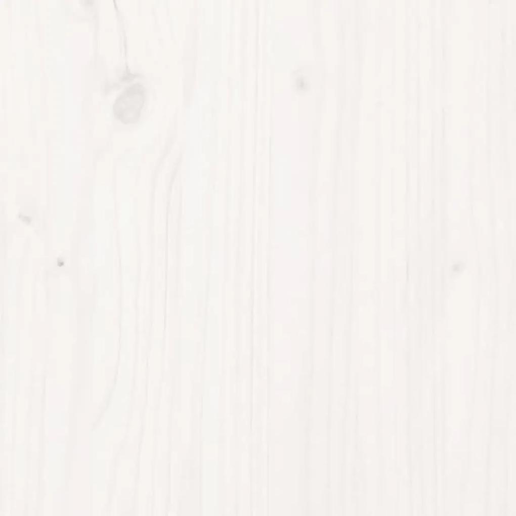 vidaXL Κεφαλάρι Κρεβατιού Λευκό 146 x 4 x 100 εκ. Μασίφ Ξύλο Πεύκου