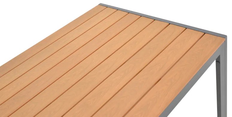 ΤΡΑΠΕΖΙ NARES PAKOWORLD ΑΛΟΥΜΙΝΙΟ ΑΝΘΡΑΚΙ-PLYWOOD ΦΥΣΙΚΟ 180X90X72.5ΕΚ