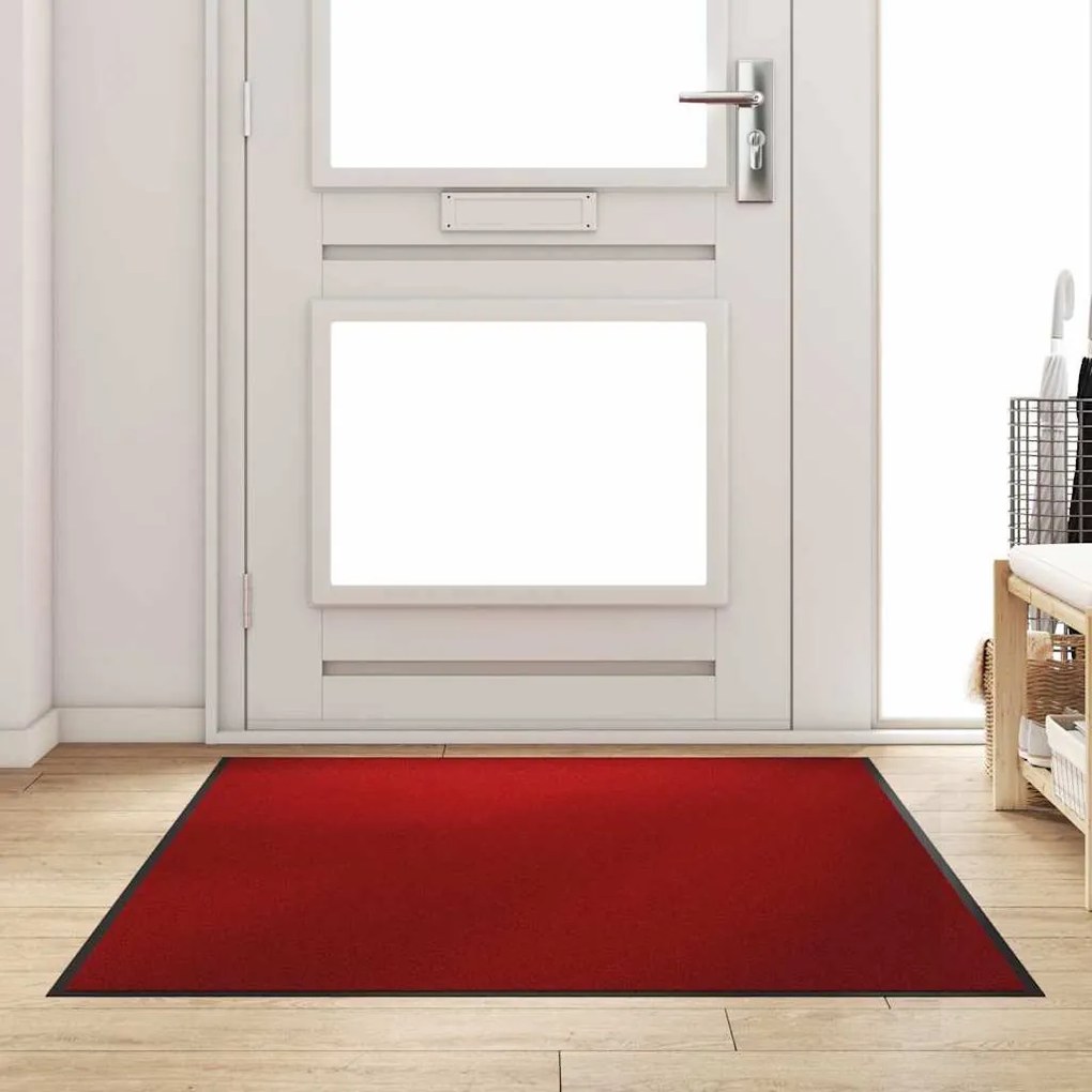vidaXL Χαλάκι Εξώπορτας Κόκκινο και Μαύρο 120 x 180 cm