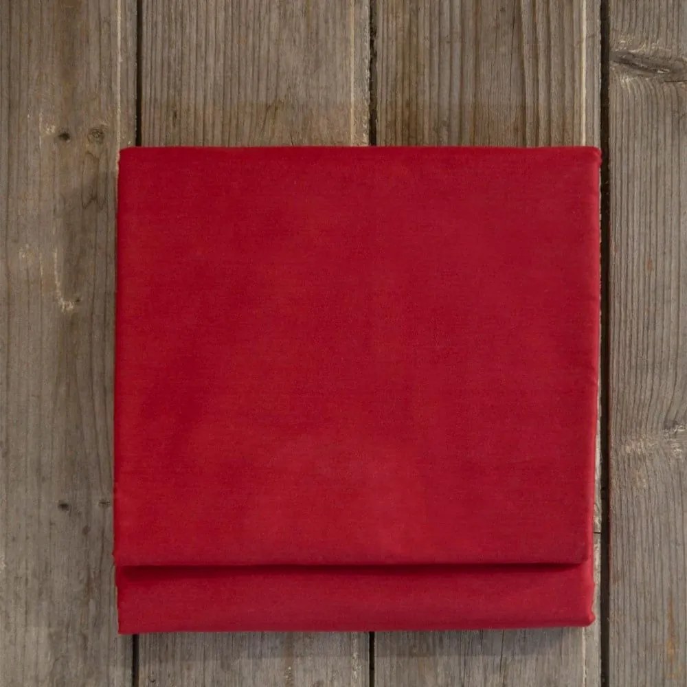 Σεντόνι Superior Satin Με Λάστιχο Red Nima Υπέρδιπλo 165x240cm 100% Cotton Satin