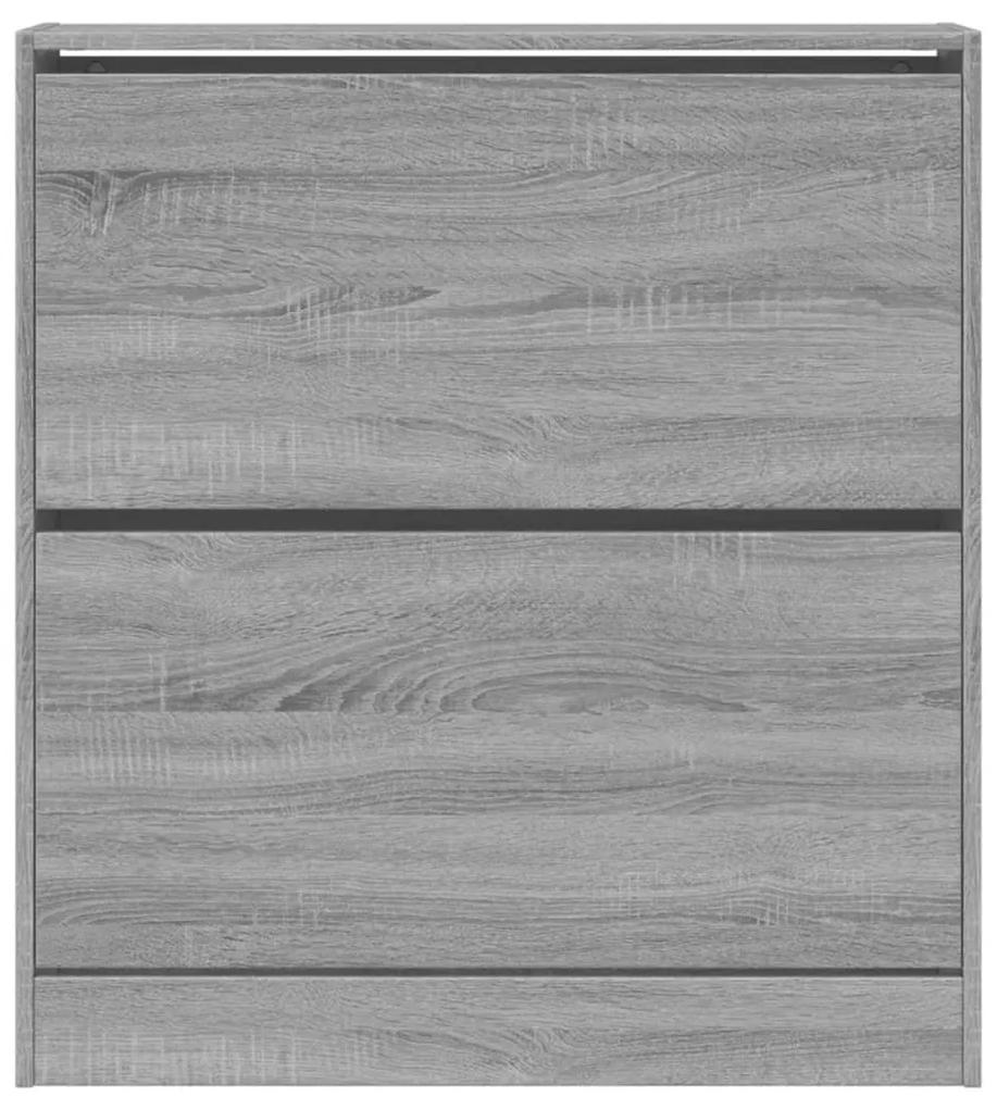 Παπουτσοθήκη Γκρι Sonoma 80x21x87,5 εκ. από Επεξεργ. Ξύλο - Γκρι