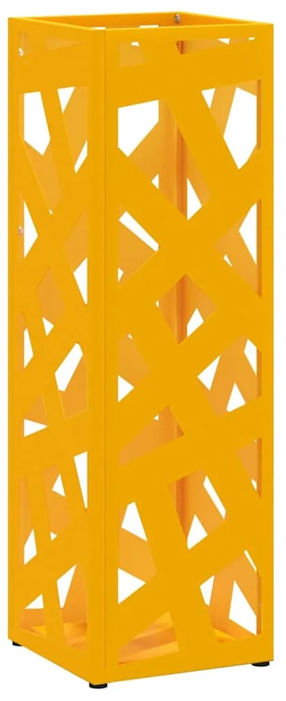 vidaXL Σχέδιο & βάση αποθήκευσης Μουσταρδί 15.5 x 15.5 x 49 εκ Ατσάλι