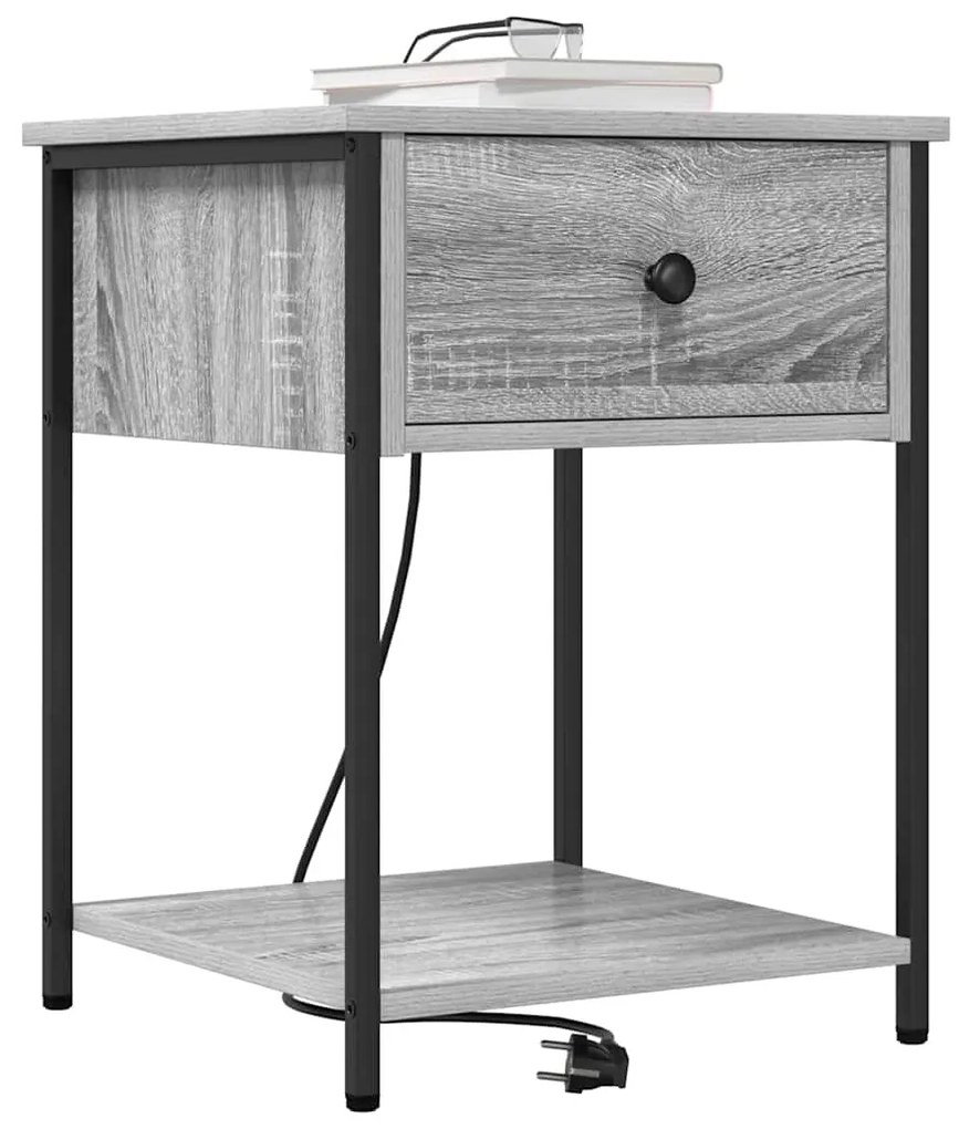 vidaXL Κομοδίνο Γκρι sonoma 42 x 41 x 56 εκ. Επεξεργασμένο ξύλο