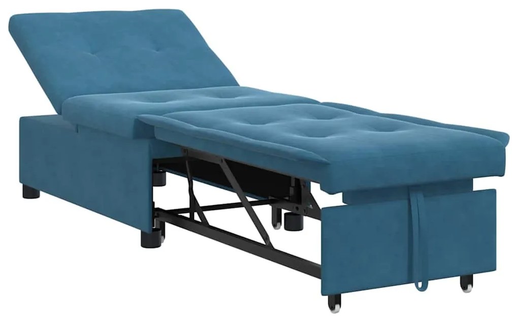 vidaXL Κρεβάτι καναπές Μπλε 194 x 67 x 82 εκ Βελούδο
