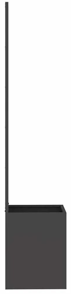 vidaXL Οθόνη Ιδιωτικότητας Κήπου Floral Μαύρο 32 x 140 εκ.