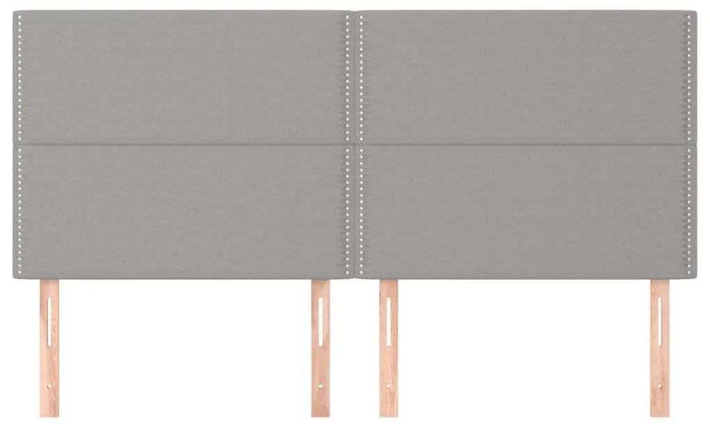 vidaXL Κεφαλάρια Κρεβατιού 4 τεμ. Αν. Γκρι 80 x 5 x 78/88εκ.Υφασμάτινο
