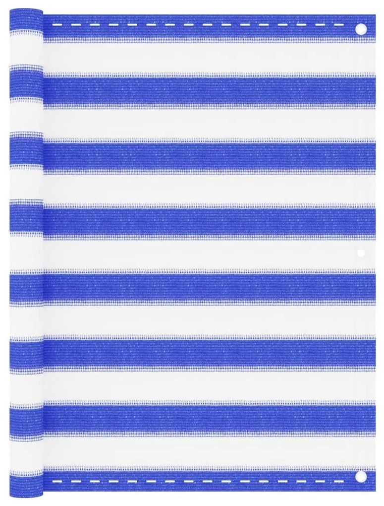 Διαχωριστικό Βεράντας Μπλε / Λευκό 90x300 εκ. από HDPE - Πολύχρωμο