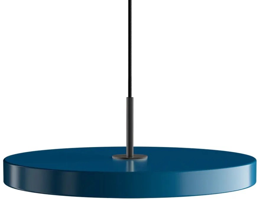 Φωτιστικό Οροφής Asteria Medium Black 2173C4173 Φ43x4cm Led 1300lm 16W 3000k Petrol Blue Umage