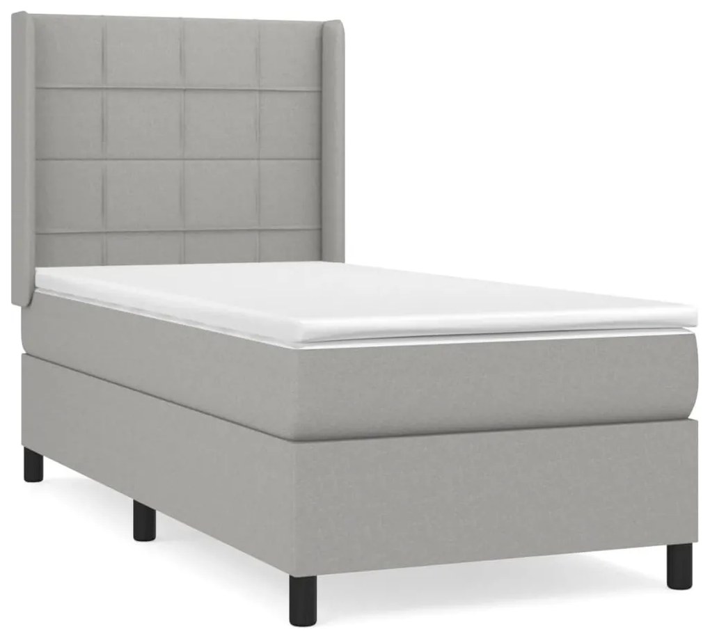 ΚΡΕΒΑΤΙ BOXSPRING ΜΕ ΣΤΡΩΜΑ ΑΝΟΙΧΤΟ ΓΚΡΙ 80X200 ΕΚ. ΥΦΑΣΜΑΤΙΝΟ 3131385