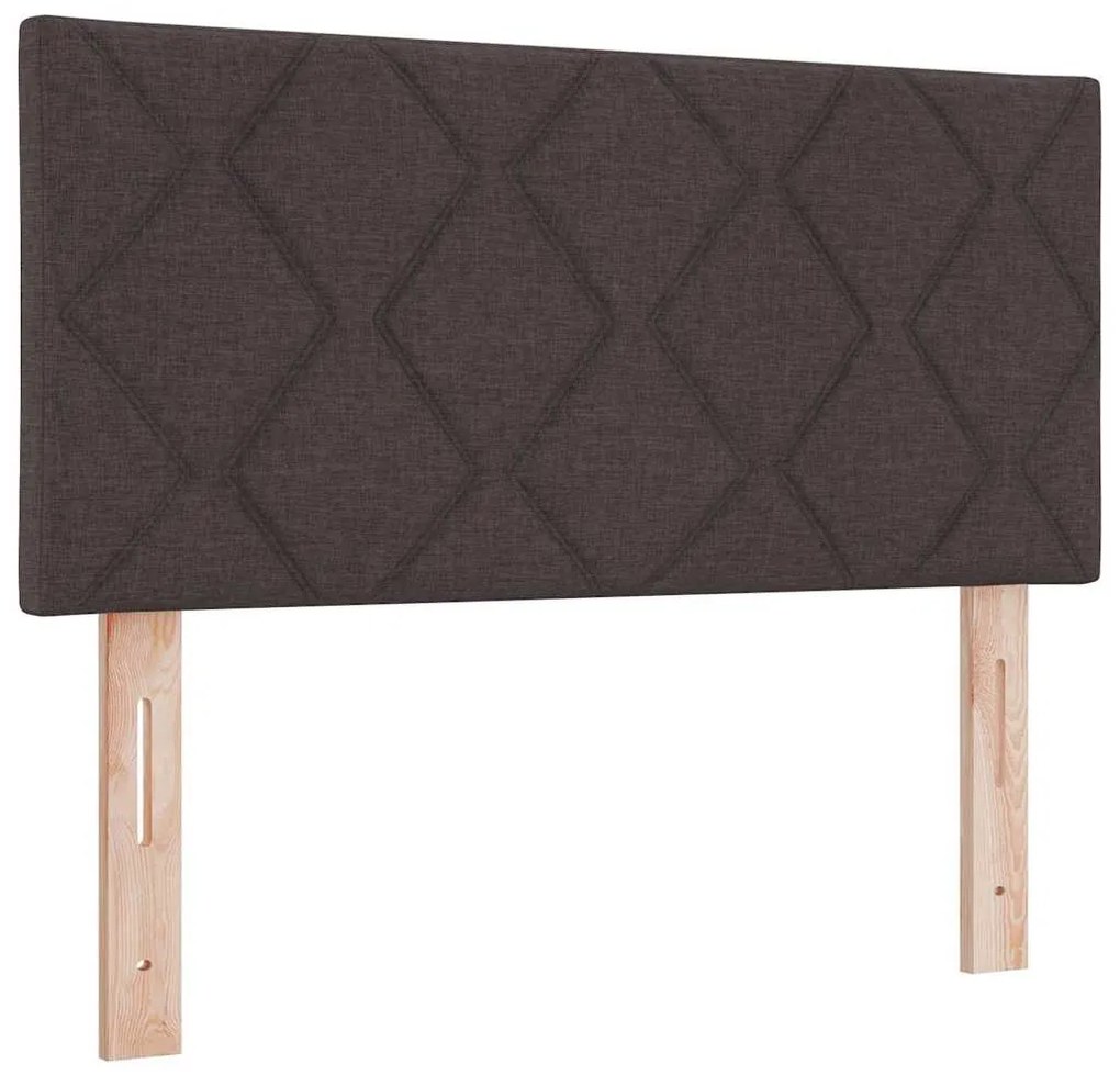 vidaXL Κρεβάτι box spring με στρώμα με στρώμα Σκούρο καφέ Σκούρο καφέ