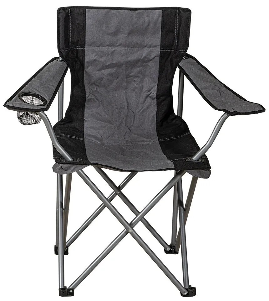 Καρέκλα Camping Μεταλλική Πτυσ/νη DC5002-G 49x82x88cm Black-Grey