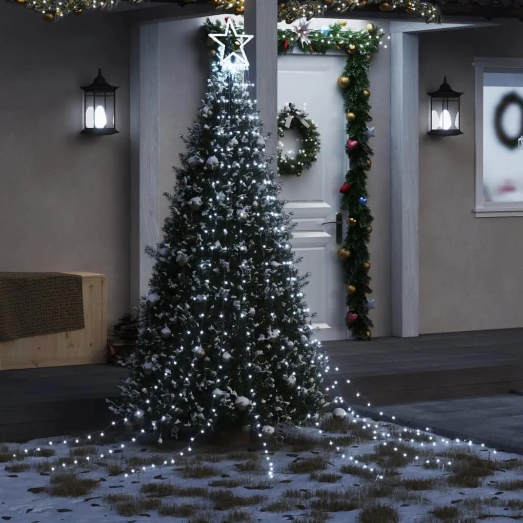 vidaXL Φωτιστικό Χριστουγεννιάτικο Δέντρο 320 LED Ψυχρό Λευκό 375 εκ.