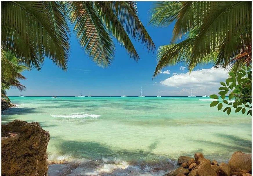 Αυτοκόλλητη φωτοταπετσαρία - Relaxing on the beach - 392x280