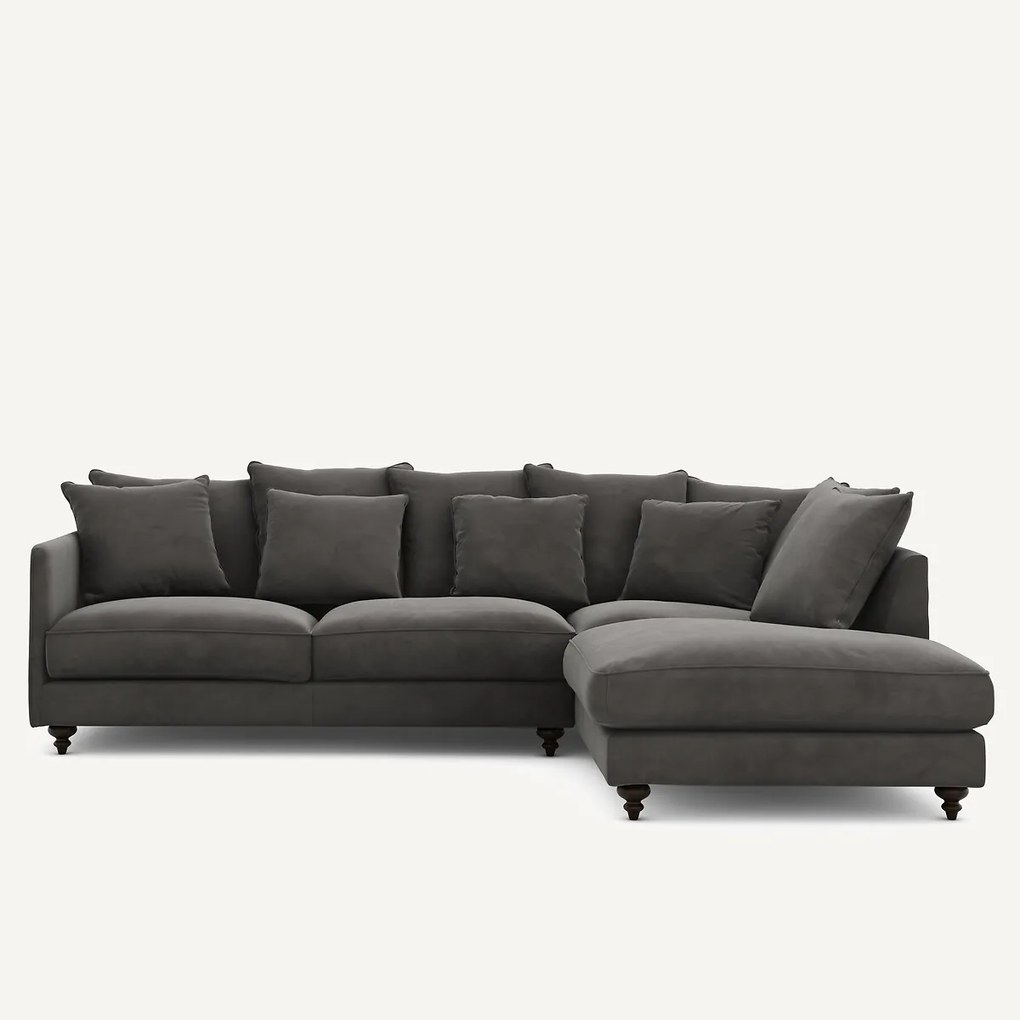 Γωνιακός καναπές-κρεβάτι με βελούδο, Lazare