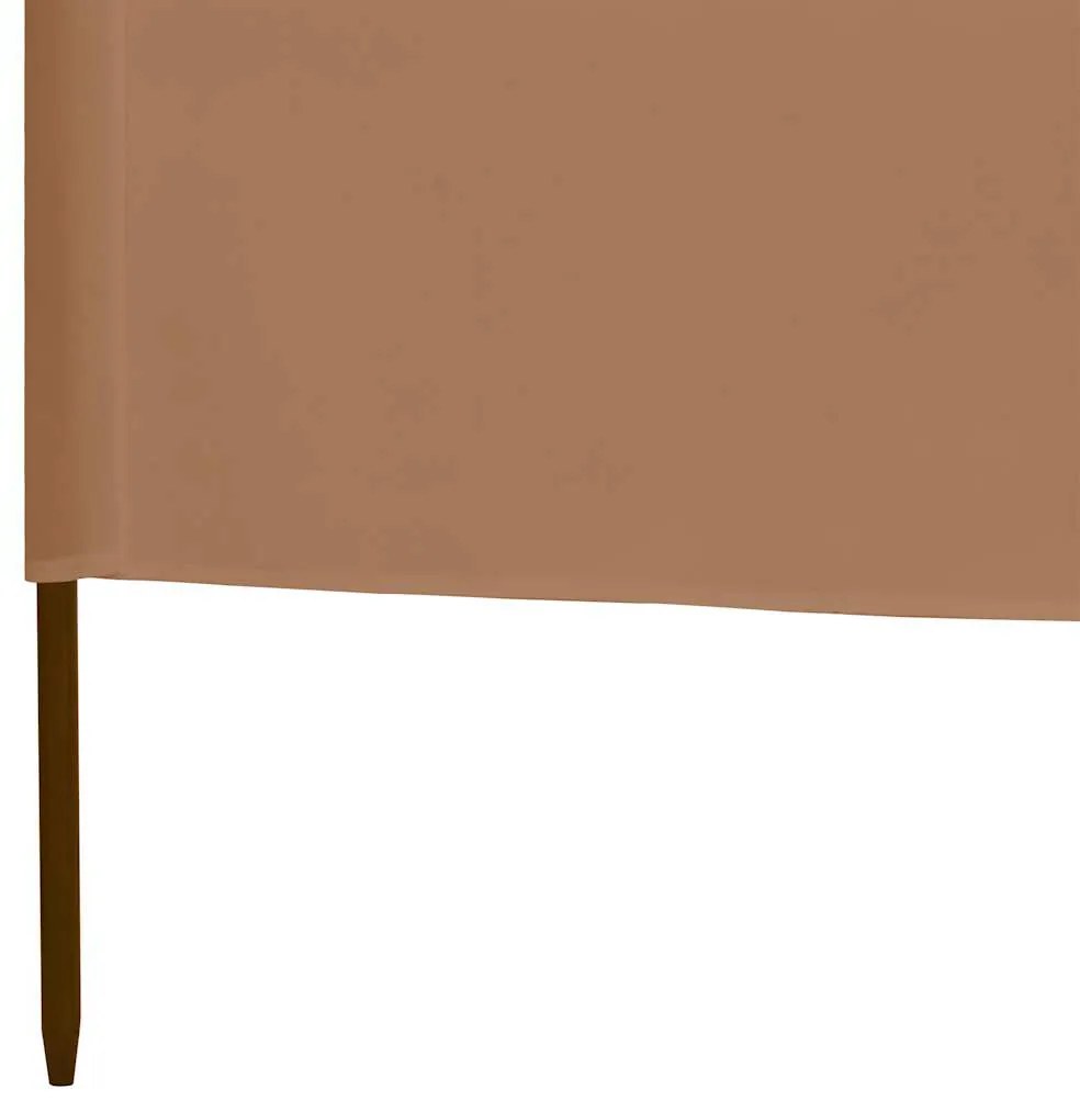vidaXL Προστατευτικό Αέρα με 3 Πάνελ Taupe 400 x 80 εκ. Υφασμάτινο