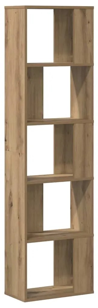 vidaXL Βιβλιοθήκη 5 Επιπέδων Δρυς 45x23,5x162,5 εκ. Επεξεργ. Ξύλο