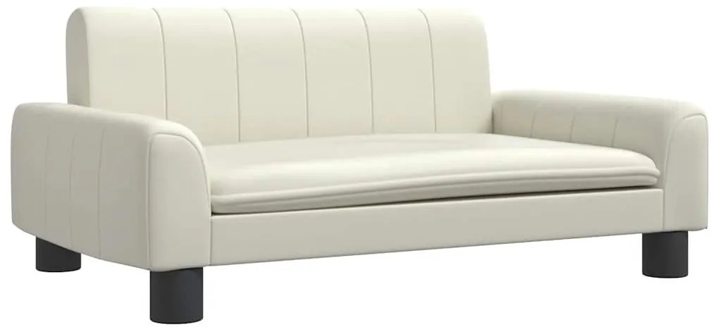 vidaXL Κρεβάτι Σκύλου Κρεμ 70 x 45 x 30 εκ. από Συνθετικό Δέρμα