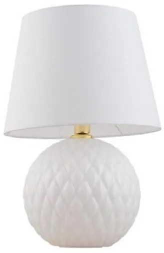Επιτραπέζιο Φωτιστικό Ύφασμα SANTANA H60 Φ40 TK Lighting-5593-Λευκό 5593