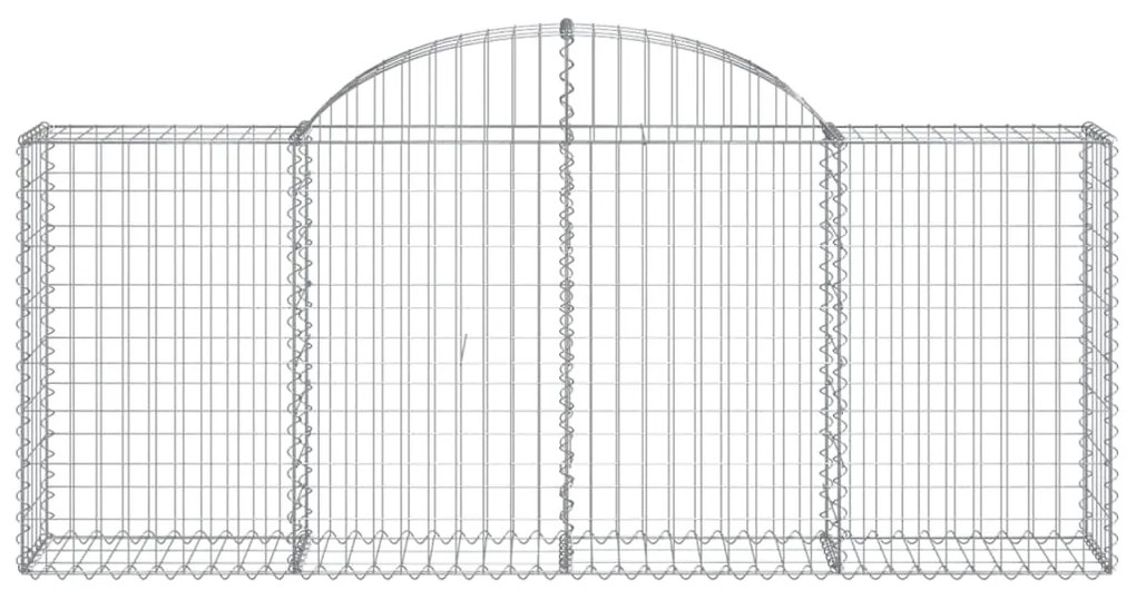 vidaXL Συρματοκιβώτια Τοξωτά 18 τεμ. 200x30x80/100 εκ. Γαλβαν. Ατσάλι