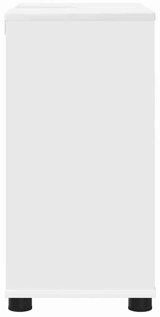 vidaXL Ντουλάπα νιπτήρα μπάνιου με ράφι με πόρτα Λευκό 60 x 30 x 60 cm