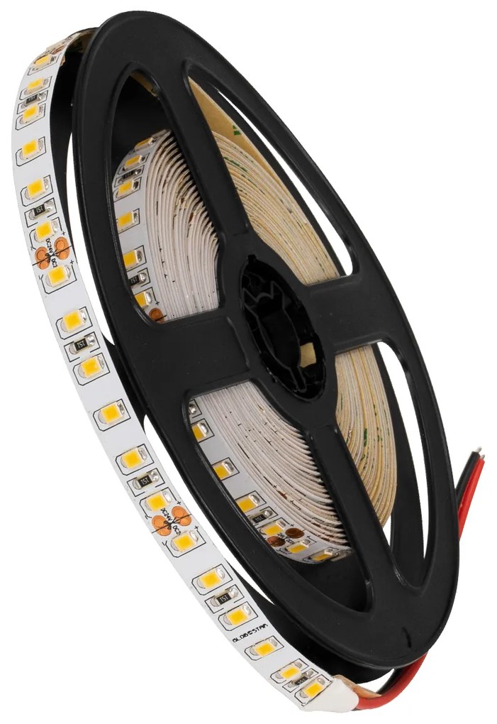 GloboStar® 70232 Ταινία LED SMD 2835 5m 8W/m 120LED/m 1232 lm/m 120° DC 24V IP20 Θερμό Λευκό 3000K - 5 Χρόνια Εγγύηση