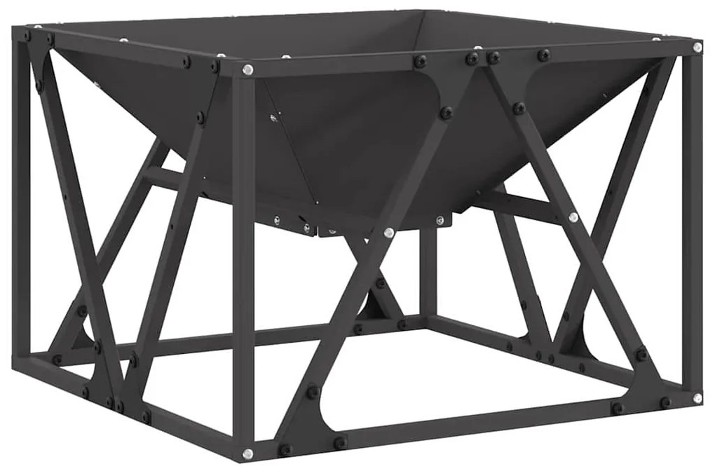 vidaXL Φωτιά Μαύρο 50 x 50 x 35 cm Κρύα έλαση από χάλυβα