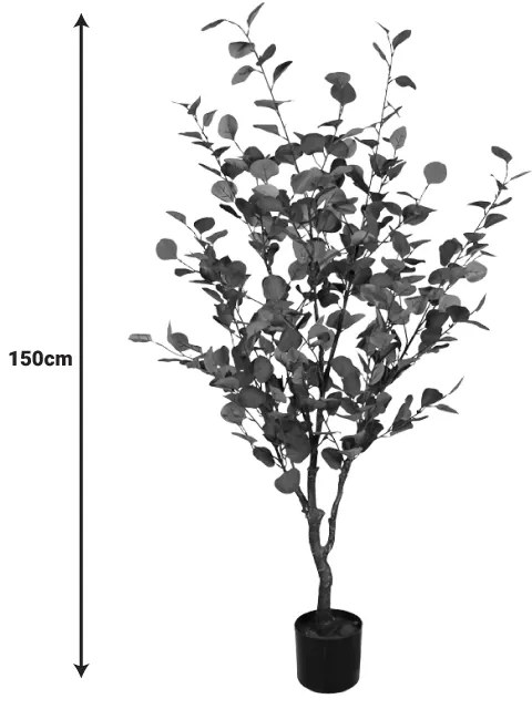 Διακοσμητικό φυτό Eucalyptus Ι σε γλάστρα Inart πράσινο pp Υ150εκ - 316-000015