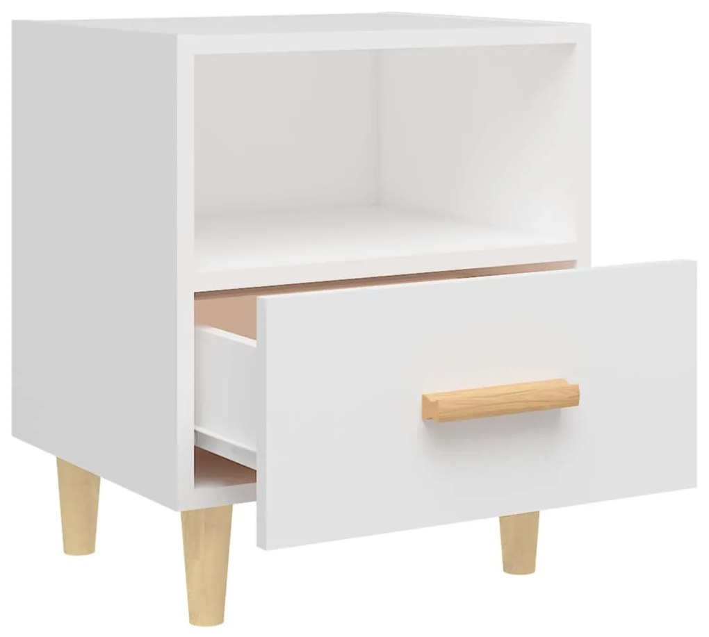 vidaXL Κομοδίνο Λευκό 40 x 35 x 47 εκ.