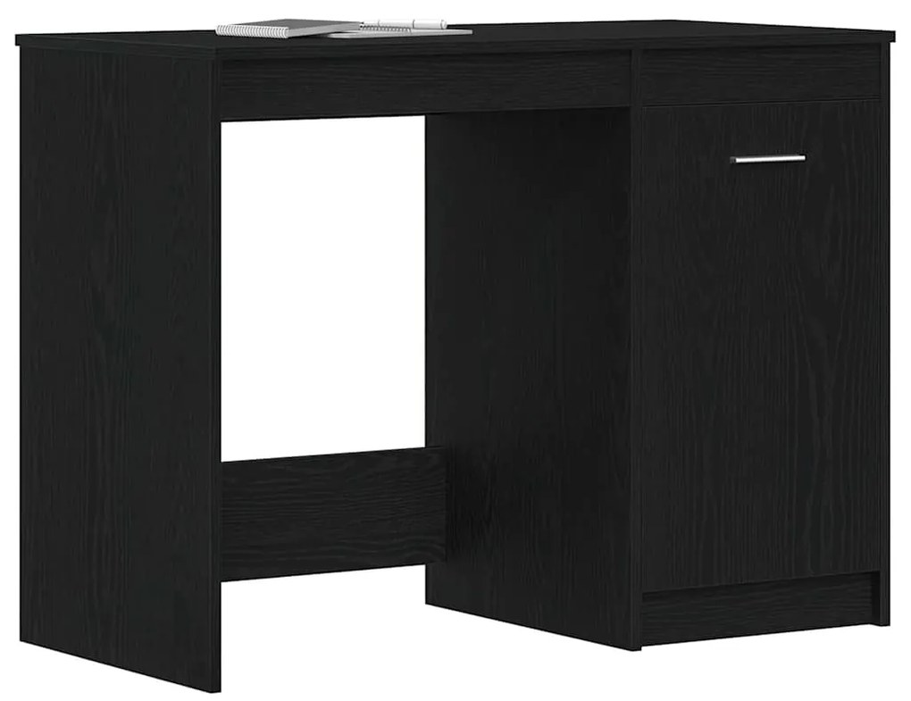 vidaXL Γραφείο Μαύρη δρυς 100 x 50 x 76 εκ. Επεξεργασμένο ξύλο