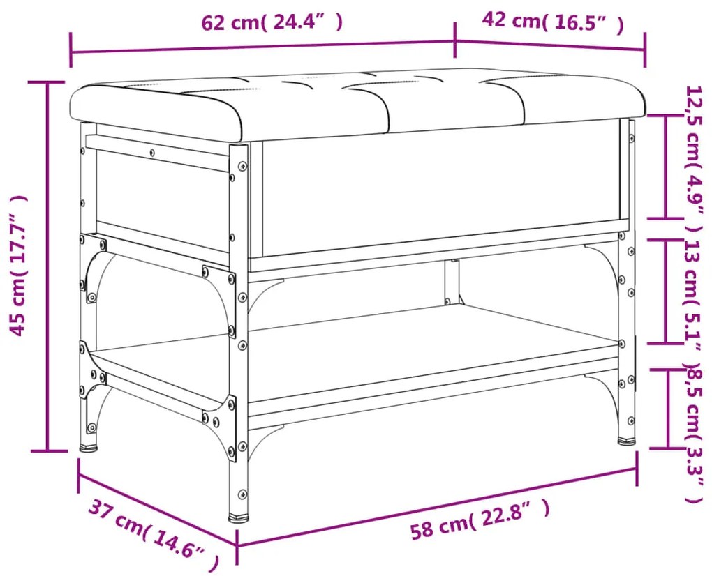 ΠΑΠΟΥΤΣΟΘΗΚΗ ΓΚΡΙ SONOMA 62X42X45 ΕΚ. ΑΠΟ ΕΠΕΞΕΡΓΑΣΜΕΝΟ ΞΥΛΟ 835190