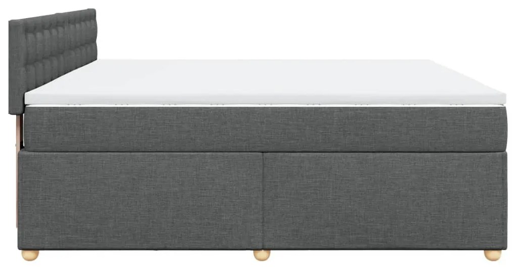 ΚΡΕΒΑΤΙ BOXSPRING ΜΕ ΣΤΡΩΜΑ ΣΚΟΥΡΟ ΓΚΡΙ 180X200 ΕΚ ΥΦΑΣΜΑΤΙΝ 3286774