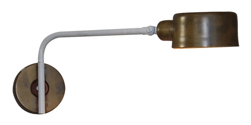 HL-3535-1 ROY OLD BRONZE & WHITE WALL LAMP