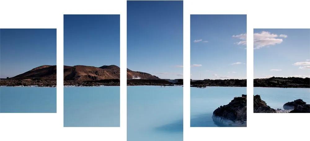 Εικόνα 5 τμημάτων μπλε λιμνοθάλασσα