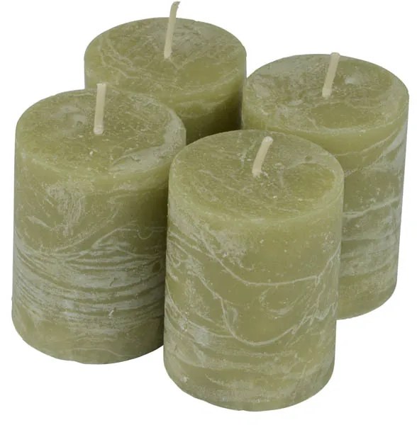 Κεριά (Σετ 4τμχ) L-C Rustique Green 6BPC128TL