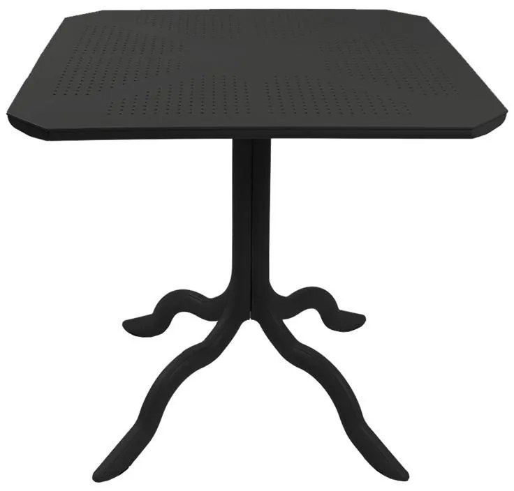Τραπεζαρία Groovy-Halcyon σετ 5τεμ PP ανθρακί 80x80x74,5εκ 80x80x74.5 εκ.