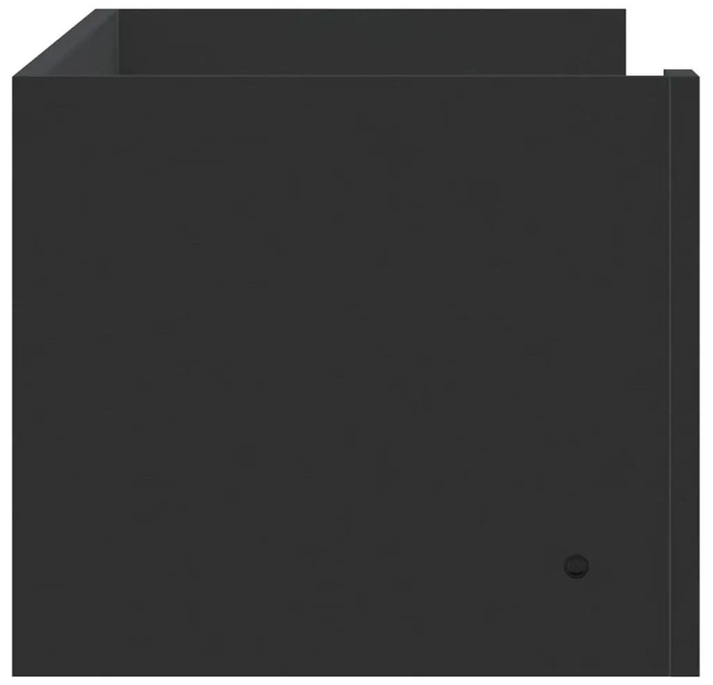 vidaXL Ραφιέρα Τοίχου Μαύρο 100x35x30,5 εκ. από Επεξεργασμένο Ξύλο