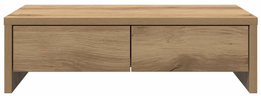 vidaXL Βάση Οθόνης με Συρτάρια Αρτισιανή Δρυς 50x27x15 εκ Επεξεργ Ξύλο