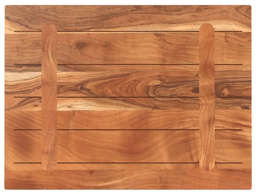 vidaXL Επιφάνεια Γραφείου Ορθογώνια 80x50x2,5 εκ. Μασίφ Ξύλο Ακακίας