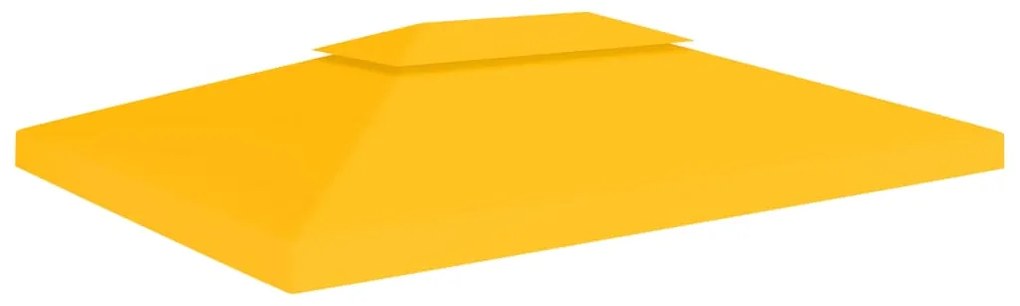 vidaXL Κάλυμμα για Κιόσκι 2 Επιπέδων Κίτρινο 4 x 3 μ. 310 γρ./μ²