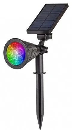 Ηλιακό Φωτιστικό Καρφωτό LED 2W RGB Μαύρο IP65 Amistad 80204910S Inlight  80204910S Μαύρο