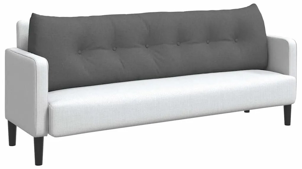 vidaXL Μαξιλάρι Πλάτης Σκούρο Γκρι 180 x 24 x 50 εκ ύφασμα