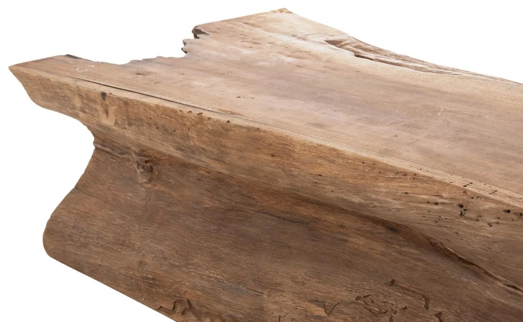 Τραπεζάκι σαλονιού TORANKU C9796 Μασίφ Κορμός TEAK σε Φυσικό 94x57x31 εκ.