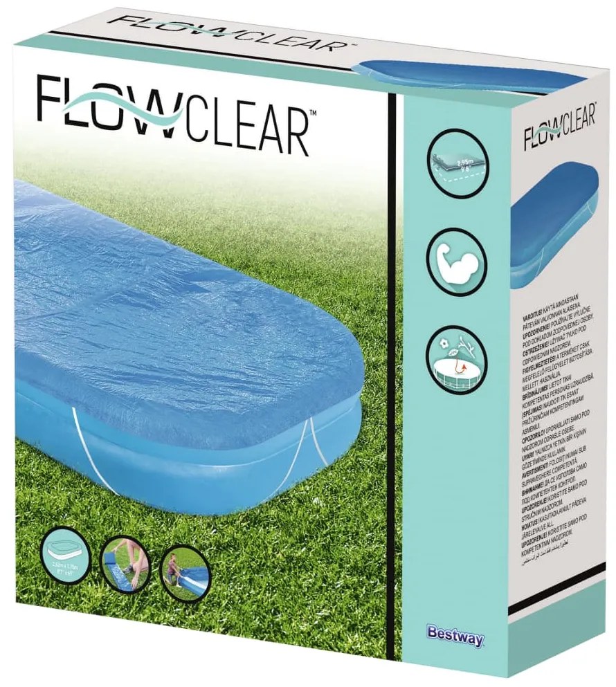 Bestway Κάλυμμα Πισίνας Flowclear 262 x 175 x 51  εκ. - Μπλε