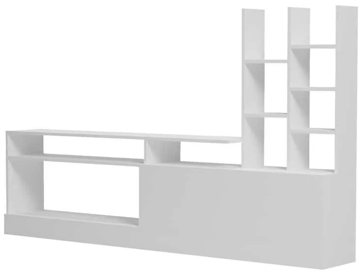 Σύνθετο σαλονιού Seruno pakoworld σε λευκή απόχρωση 170x25x100εκ