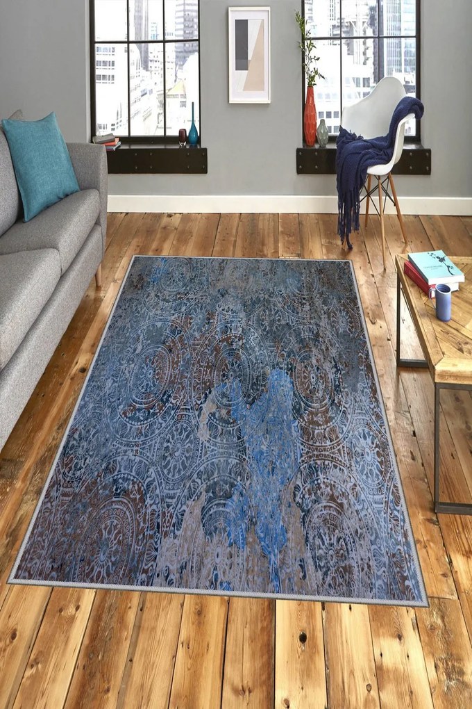 Χαλί Exfab273 593HFT1353 Grey-Blue-Brown Conceptum Hypnose 140X220 cm