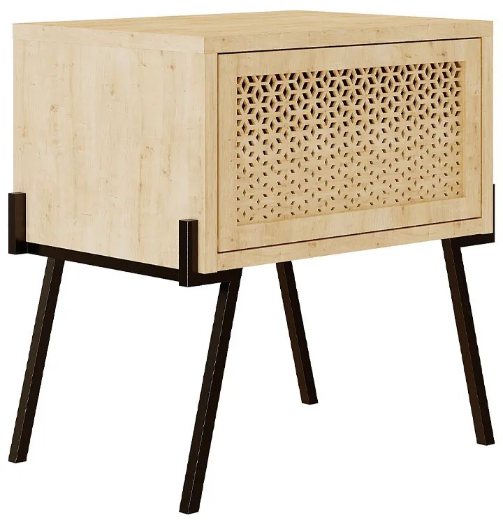 Κομοδίνο Naive Megapap χρώμα sapphire oak 48x34x51εκ.