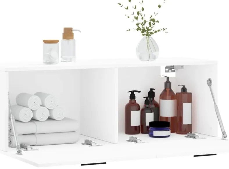 vidaXL Ντουλάπι Τοίχου Λευκό 100x36,5x35 εκ. από Επεξεργασμένο Ξύλο